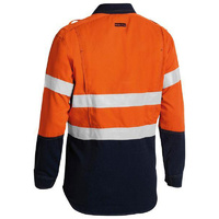 TenCate Tecasafe Plus 700 Taped Hi Vis FR Vented Shirt Orange/Navy Size XS