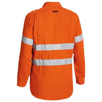 TenCate Tecasafe Plus 580 Taped Hi Vis Lightweight FR Vented Shirt Orange Size XS