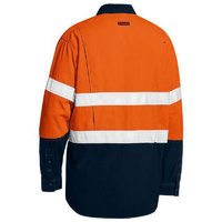 TenCate Tecasafe Plus 480 Taped Hi Vis Lightweight FR Vented Shirt Orange/Navy Size XS