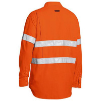 TenCate Tecasafe Plus 480 Taped Hi Vis Lightweight FR Vented Shirt Orange Size XS