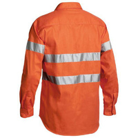 Taped Hi Vis Drill Shirt Orange Size XS