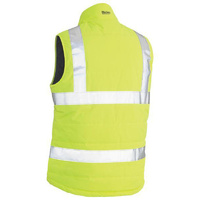 Taped Hi Vis Puffer Vest Yellow Size XS