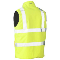 Taped Hi Vis Reversible Puffer Vest Yellow Size S
