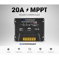 ATEM POWER 20A 12V/24V MPPT Solar Charge Controller