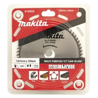 Makita Multi Purpose TCT Saw Blade 185mm x 30 x 60T - Circular Saw D-63622