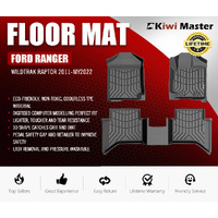 KIWI MASTER 3D TPE Car Floor Mat for Ford Ranger Wildtrak Raptor PX PX2 2011-MY2022