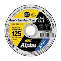 Alpha 125 x 2.5mm Cutting Disc XTRA Bulk GCDGX12525
