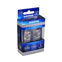 Narva 18230BL 12V T20 W21W Wedge LED Globes 2700K, Twin Pack