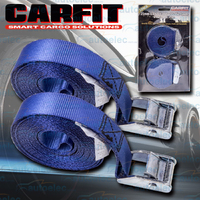 Carfit Heavy Duty Cambuckle Cinch Strap 25mm x 3.6m 2x Pack