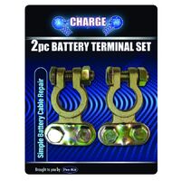 Charge Battery Terminal 2Pc Brass Saddle Type