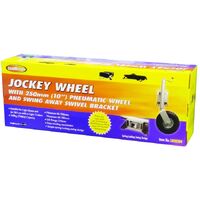 Loadmaster Jockey Wheel 250mm (10") Pneumatic Wheel With Swing Away Bracket