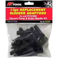 Vacuum Pump & Brake Bleeder Adaptors 13Pc