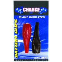 Charge Battery Clip 2Pc 10Amp Insulated