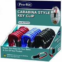 ProKit Key Clips 24Pc Carabina Style In Display Box