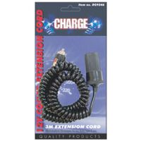 Charge Cigarette Lighter Accessory Socket With 1 Outlet 2Mtr Coiled Wire 12/24V