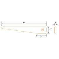 Groz DK/0-4 225mm Drill Drift Key MT4 GZ-08603