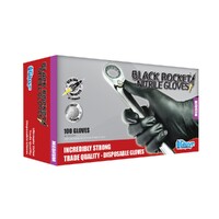 Black Rocket Disposable Nitrile Gloves size M Pack of 100