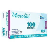 Microlite Blue Nitrile Gloves size XL Pack of 100