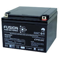 Fusion 12V 26Ah Deep Cycle AGM Battery