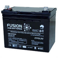 Fusion 12V 34Ah Deep Cycle AGM Battery