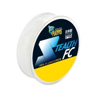100m Spool of 2lb Platypus Stealth Fluorocarbon Fishing Leader With Elastic Line Tamer