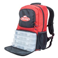 Berkley Fishing Backpack With Four Tackle Trays And Multiple Storage Pockets