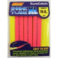 10 Pack - Fishing 10mm Heat Shrink Tubing - Red - 0.5m Tube