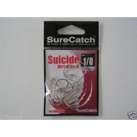 120 x Size 1/0 Surecatch Nickel Suicide Fishing Hooks - 10 Pack Bulk Lot