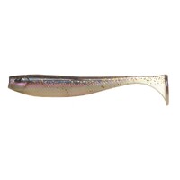 6 Pack of 4 Inch Bite Science Kick Minnow Soft Plastic Lures - Purple Pearl