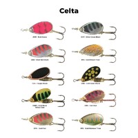 2 Pack of Size 3 Rublex Celta Inline Spinner Lure - 5gm Spinnerbait Fishing Lure - Gold Rainbow Trout
