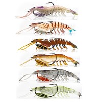 95mm Chasebait Heavy Flick Prawn Soft Plastic Fishing Lure with 7gm Lead Weight - Jelly Prawn