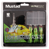 Mustad Light Jigging Assist Hook Replacement Kit with Split Ring Pliers