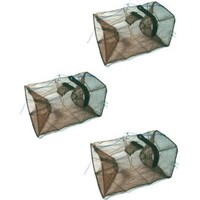 3 X Seahorse Collapsible Shrimp/Bait Traps With 3 Inch Entry Rings - Bulk 3 Pack