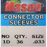 36 x Size 1 Mason Crimps - Crimping Connector Sleeves for Fishing Wire/Line