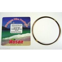 25ft Coil of 124lb Mason Single Strand Stainless Steel Wire Fishing Leader