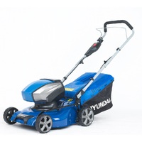Hyundai 40V Battery 17" Lawn Mower Steel Deck with 4Ah Lithium Battery and Charger