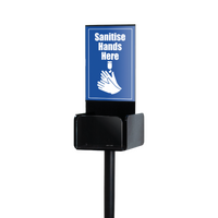 DEFLECTO HAND SANITISER STAND - WITH A4 SIGN HOLDER