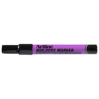 12PK Artline Builders Permanent Marker 2.3mm Bullet Nib - Black