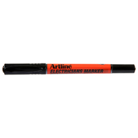 12PK Artline Electricians Permanent Marker 1/4mm Dual Nib - Black