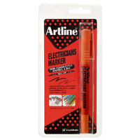 12PK Artline Electricians Permanent Marker 1/4mm Dual Nib - Orange Hs