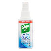 10PK Glen 20 On The Go 100ml Disinfectant Spray Crisp Linen