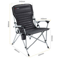 Caribee Crossover Folding Outdoor Chair Black