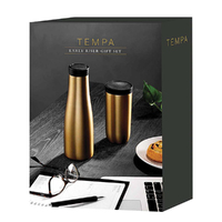 Tempa Sawyer Early Riser Gold Drink Bottle & Travel Mug Set