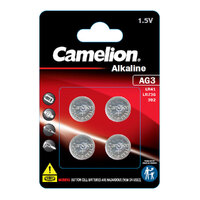 12pc Camelion Alkaline LR41/AG3 Button Cell Batteries For Calculator/Watch