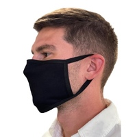 500x Black Cotton Reusable Face Masks