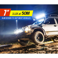 LIGHTFOX Pair 7inch LED Light Bar Super Slim Single Row 12V 24V Work Lamp Offroad 4x4