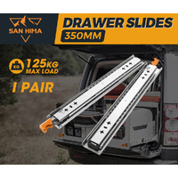 SAN HIMA 125kg Locking Drawer Slides / Runners 350mm 4wd Trailer Fridge Draw