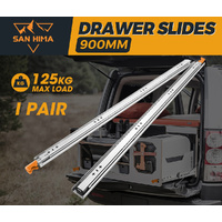 SAN HIMA 125kg Locking Drawer Slides / Runners 900mm 4wd Trailer Fridge Draw