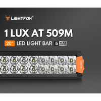 LIGHTFOX 20inch Osram LED Light Bar Slim Dual Rows Combo Driving Lamp Offroad 4x4