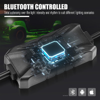 LIGHTFOX 4X RGBW LED Rock Lights White Wireless Bluetooth Music Multi Color